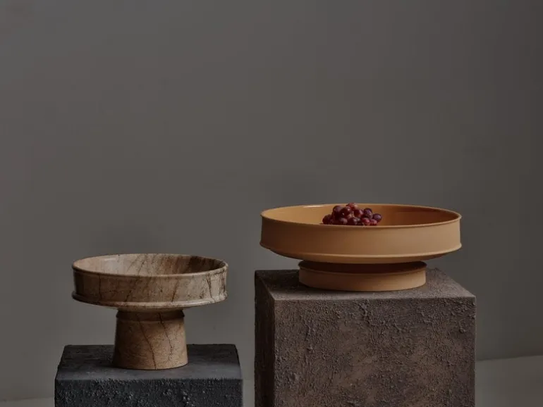 Serax Dune bowl, high, 30,5 cm, brown marble