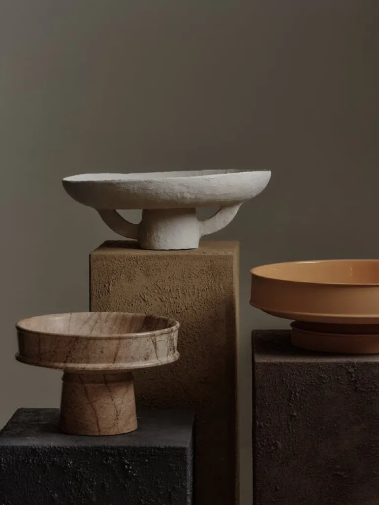 Serax Dune bowl, high, 30,5 cm, brown marble