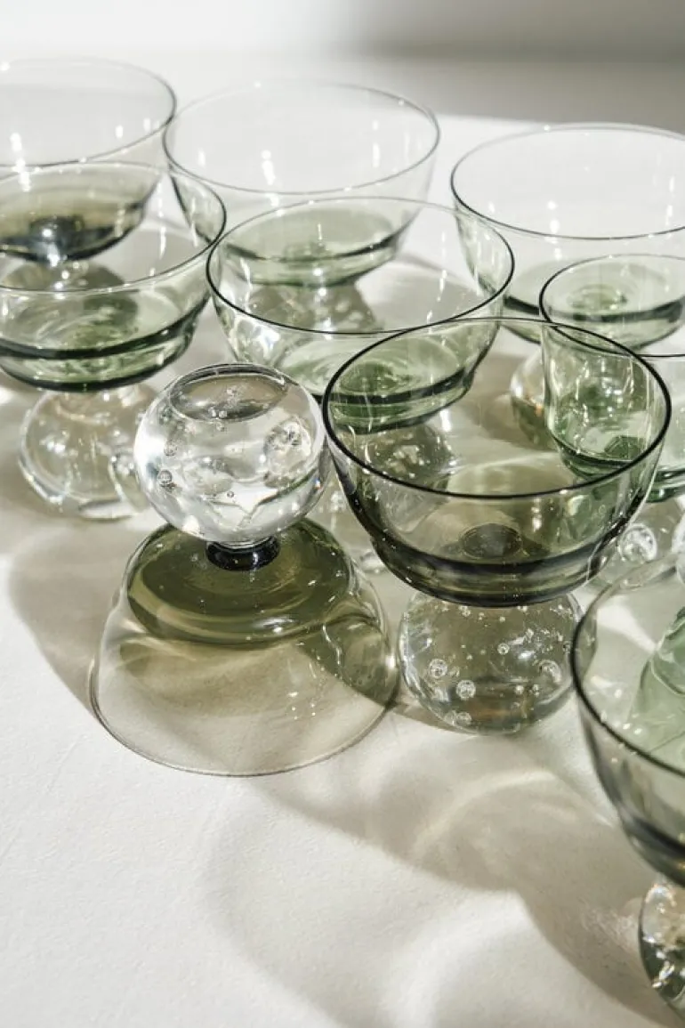 Serax Eternal Snow stem glass, M, green