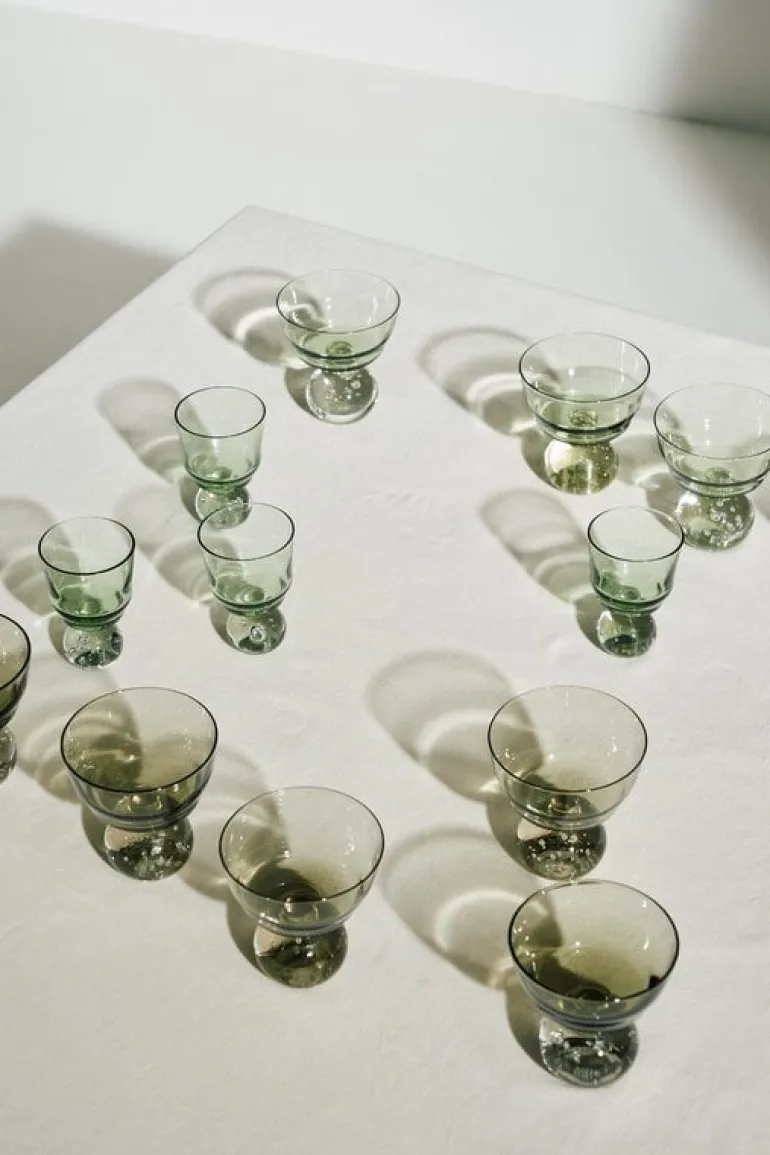 Serax Eternal Snow stem glass, M, green