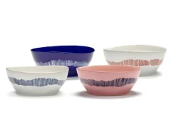 Serax Feast bowl, L, 4 pcs, white - blue