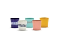 Serax Feast cup, 4 pcs, blue - white