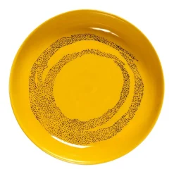 Serax Feast deep plate, 2 pcs, yellow - black