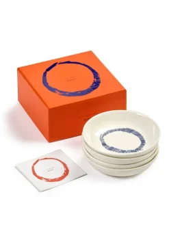 Serax Feast dish, 11,5 cm, 4 pcs, white - blue