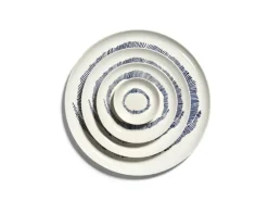 Serax Feast dish, 11,5 cm, 4 pcs, white - blue