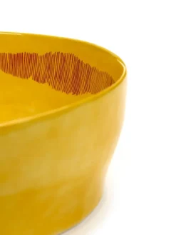 Serax Feast salad bowl, yellow - red