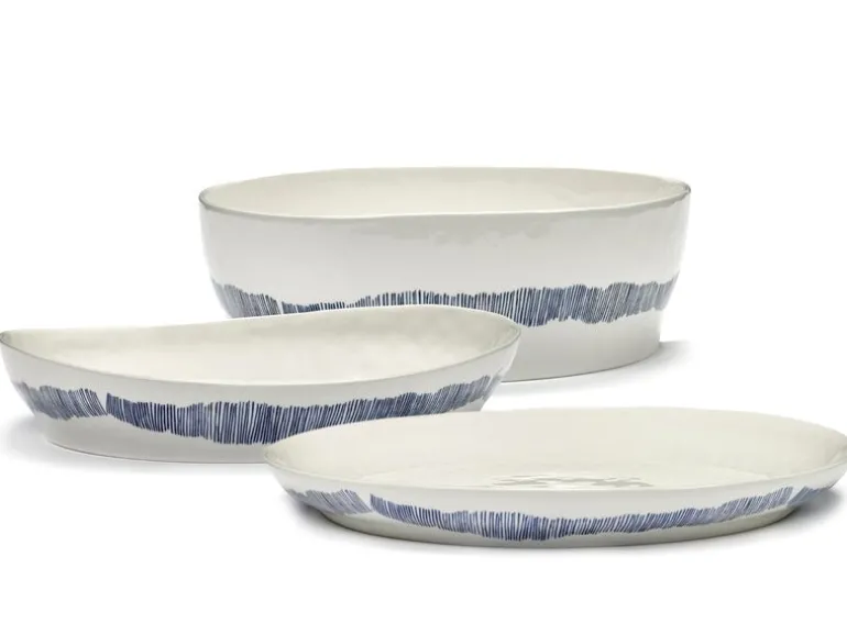 Serax Feast serving plate, S, white -blue