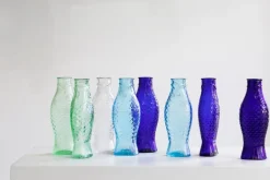 Serax Fish & Fish bottle, cobalt blue