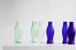 Serax Fish & Fish bottle, cobalt blue