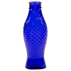 Serax Fish & Fish bottle, cobalt blue