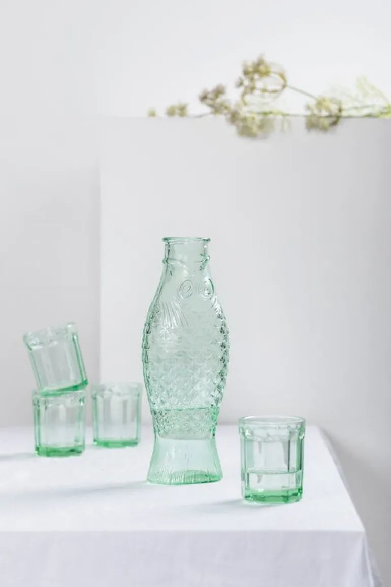 Serax Fish & Fish bottle, green