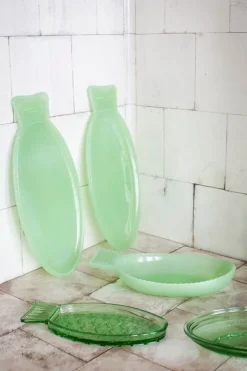 Serax Fish & Fish serving dish, 23 x 10 cm, green