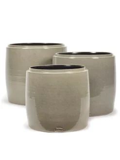 Serax Glazed Shades pot, grey