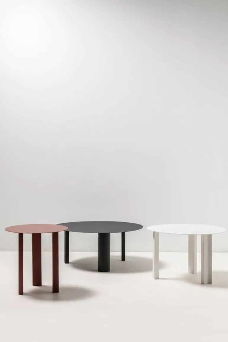 Serax Metal Sculptures side table, L, black tubes