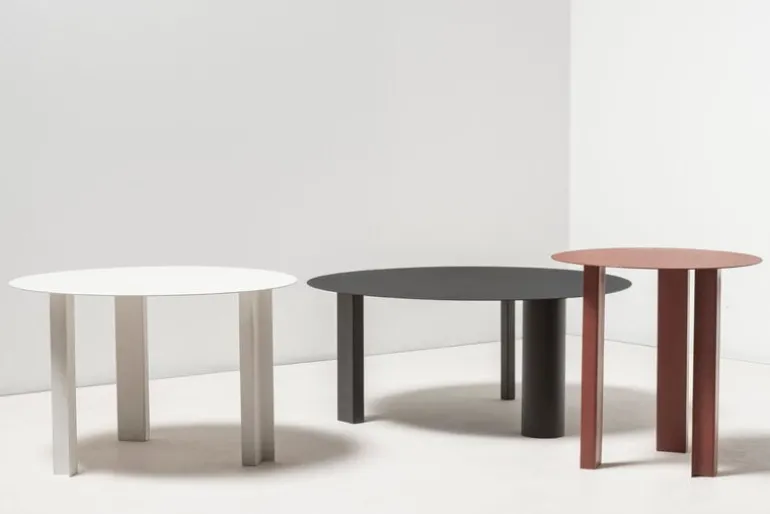 Serax Metal Sculptures side table, L, black tubes