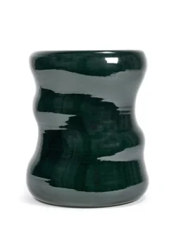 Serax Pawn Organic stool, 34 cm, dark green