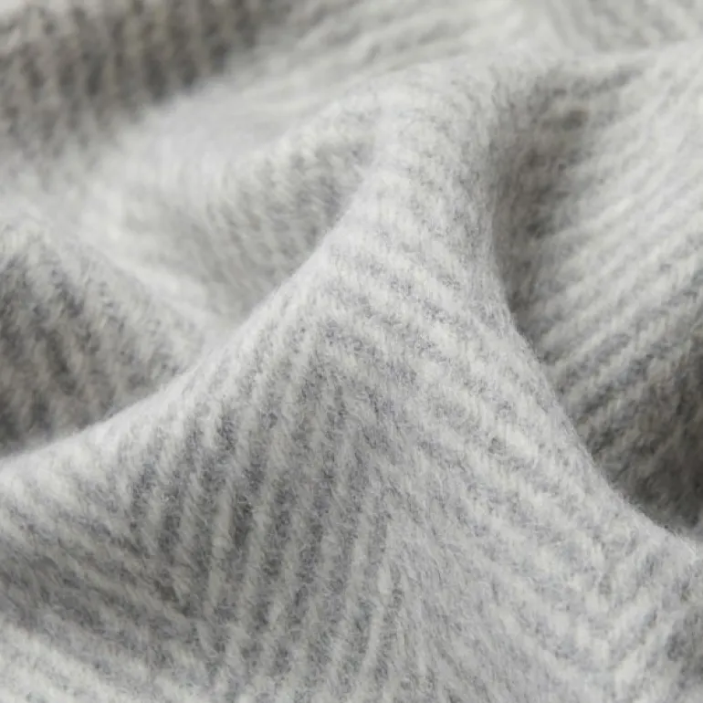 Sibast Alpaca throw, herringbone grey