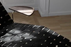 Sibast AV Egoist chaise longue side table, lacquered walnut