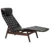 Sibast AV Egoist chaise longue w/ cushion, walnut - black leather