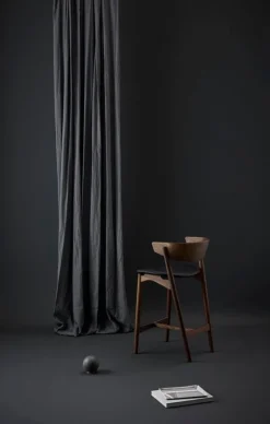 Sibast No 7 bar stool, 65 cm, black - black leather