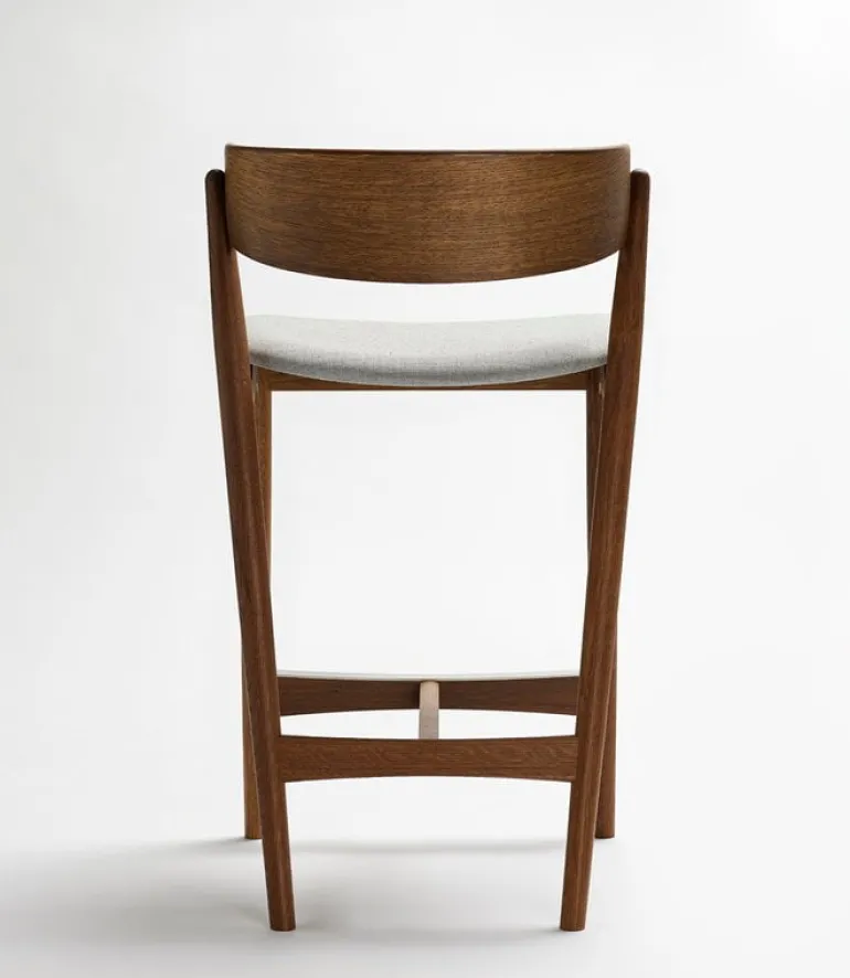 Sibast No 7 bar stool, 65 cm, smoked oak - grey Remix 123