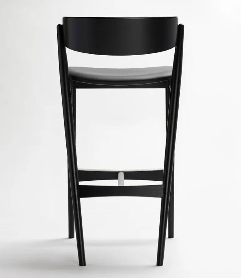 Sibast No 7 bar stool, 75 cm, black - black leather