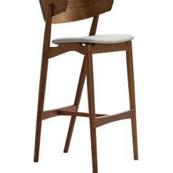 Sibast No 7 bar stool, 75 cm, smoked oak - grey Remix 123