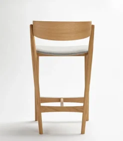 Sibast No 7 bar stool, 65 cm, white lacquered oak - grey Remix 123