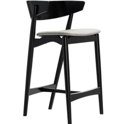 Sibast No 7 bar stool, 65 cm, black - grey Remix 123