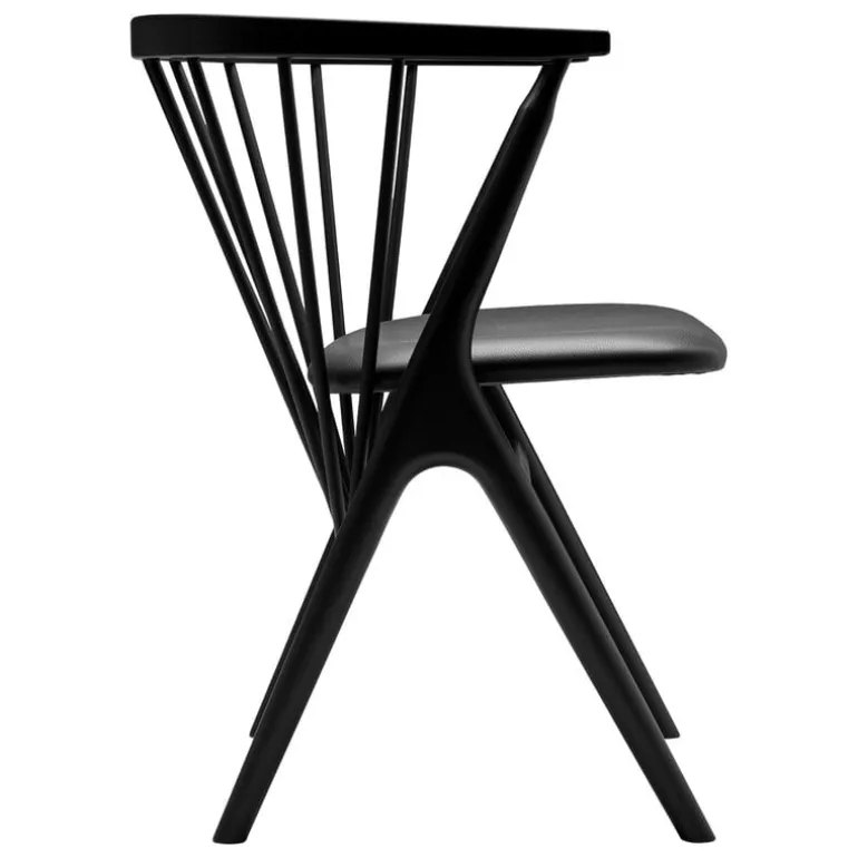 Sibast No 8 chair, black - black leather