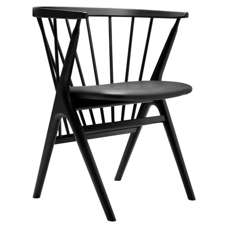 Sibast No 8 chair, black beech - black leather