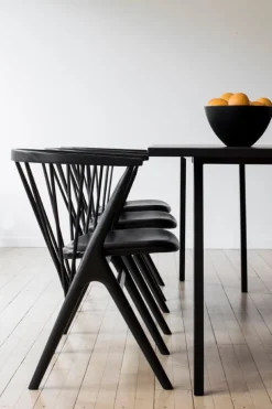 Sibast No 8 chair, black oak - black leather