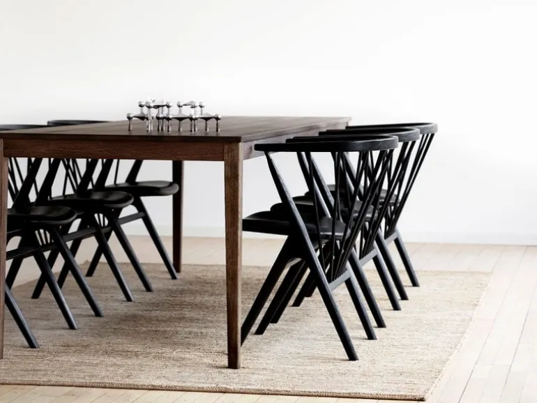 Sibast No 8 chair, black oak - black leather