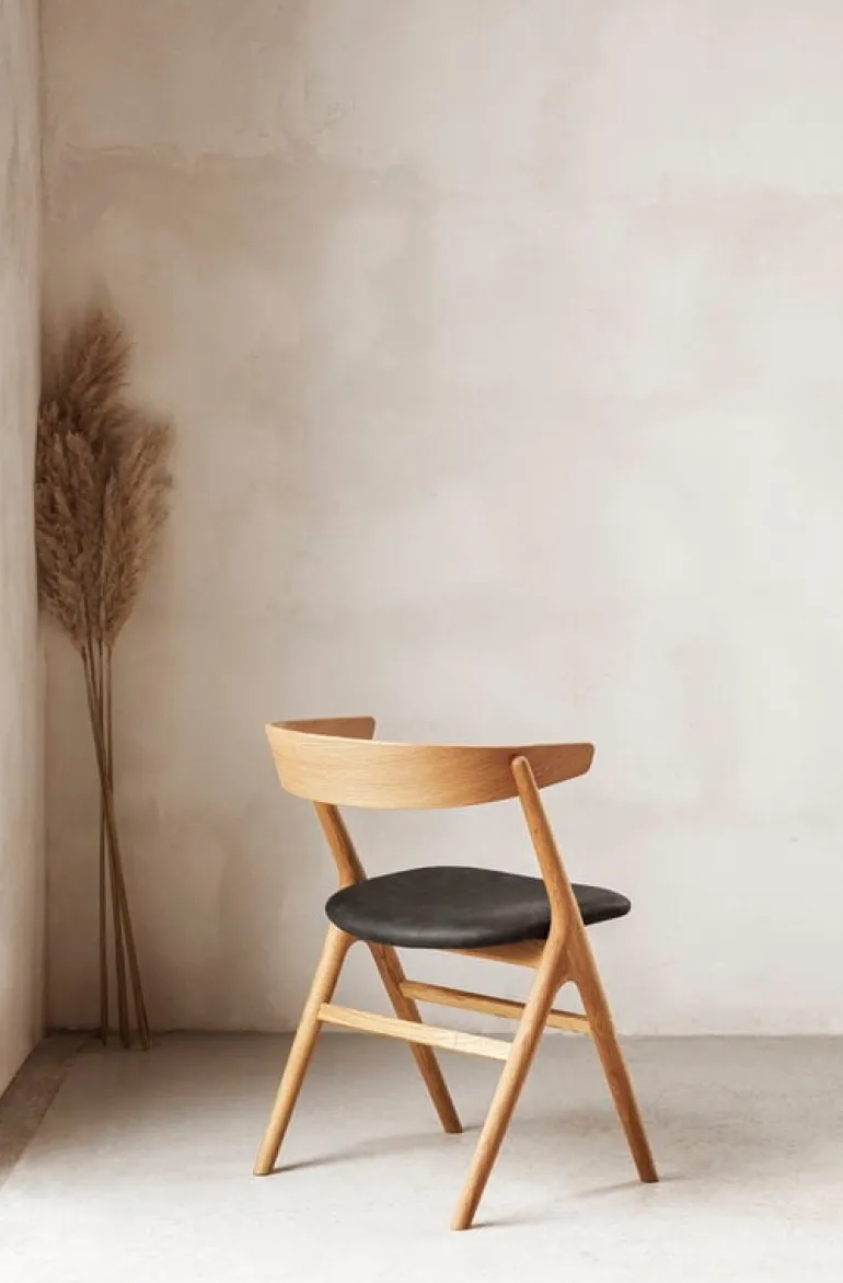 Sibast No 9 chair, oiled oak - anthracite leather