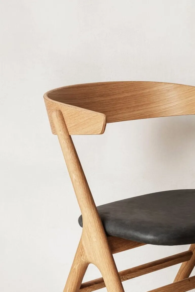 Sibast No 9 chair, oiled oak - anthracite leather