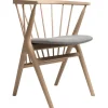 Sibast No 8 chair, soaped oak - grey fabric