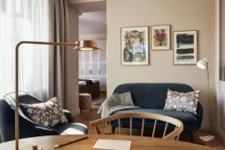 Sibast No 8 chair, soaped oak - grey fabric