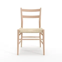 Sibast No 59 chair, white oiled oak - natural paper cord