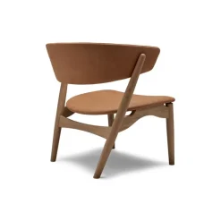 Sibast No 7 Lounge chair, fully upholstered, white lacquered oak - cogn