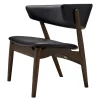 Sibast No 7 Lounge chair, fully upholstered, dark oiled oak - black lea