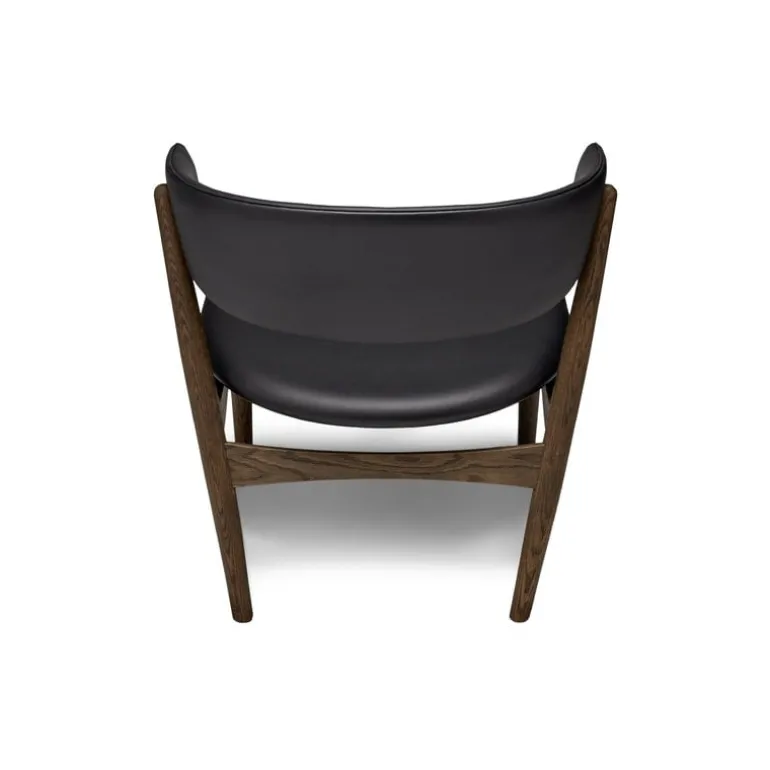 Sibast No 7 Lounge chair, fully upholstered, dark oiled oak - black lea