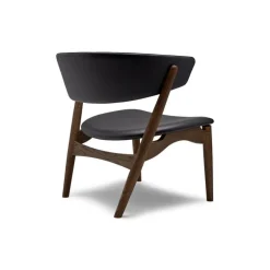 Sibast No 7 Lounge chair, fully upholstered, dark oiled oak - black lea