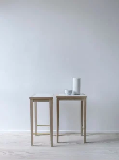 Sibast No 1 side table, 35 x 25 cm, soaped oak - white marble