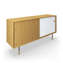 Sibast No 11 sideboard, oiled oak, white - yellow