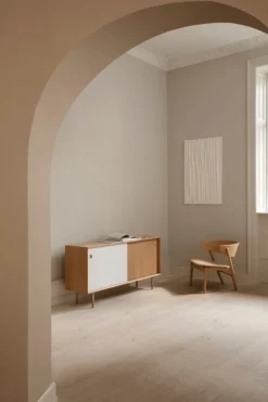 Sibast No 11 sideboard, oiled oak, white - yellow