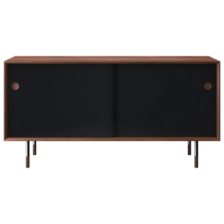 Sibast No 11 sideboard, oiled walnut, black - black