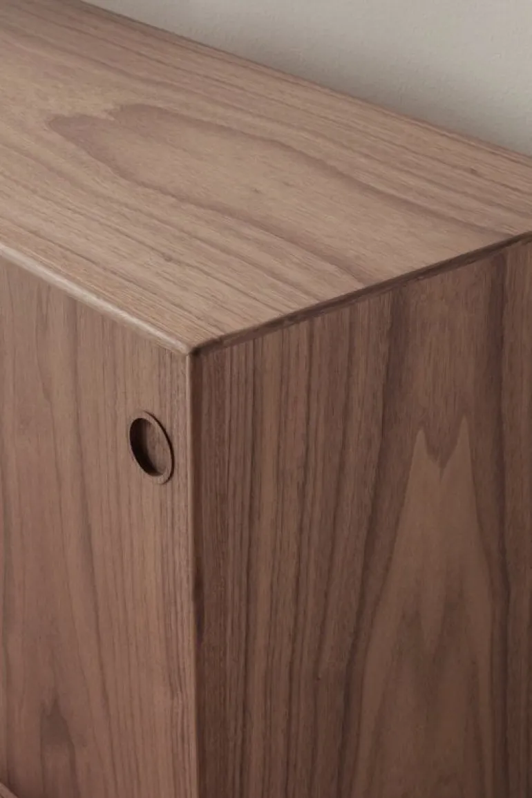 Sibast No 11 sideboard, oiled walnut, black - black