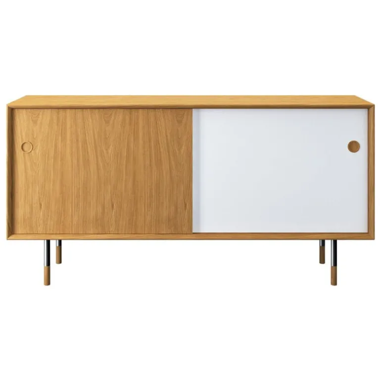 Sibast No 11 sideboard, oiled oak, black - white