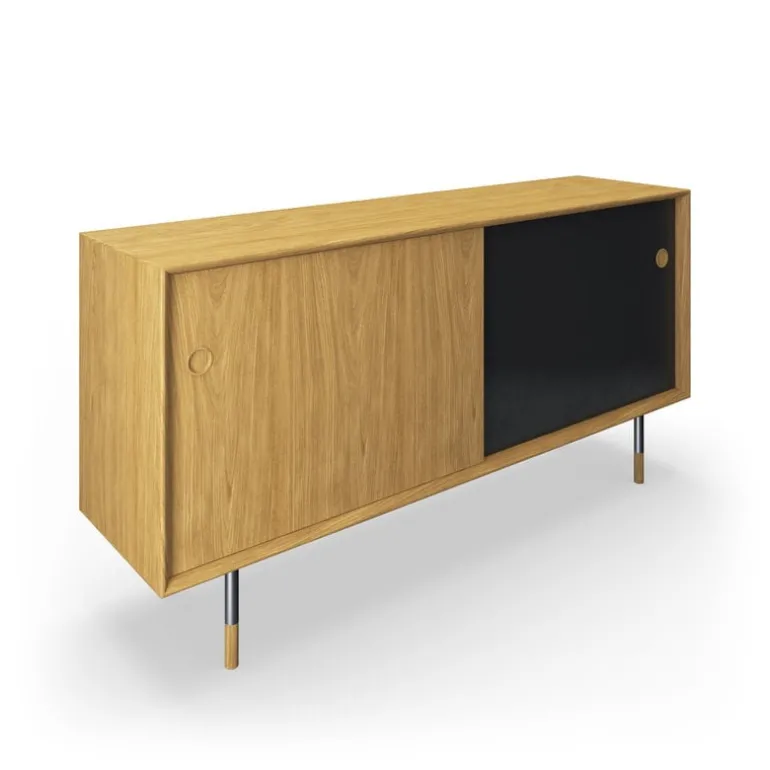 Sibast No 11 sideboard, oiled oak, black - white