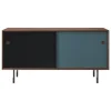 Sibast No 11 sideboard, oiled walnut, black - blue